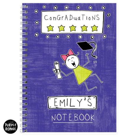 Personalised Purple Ronnie Female Graduation Notebook Extra Image 1